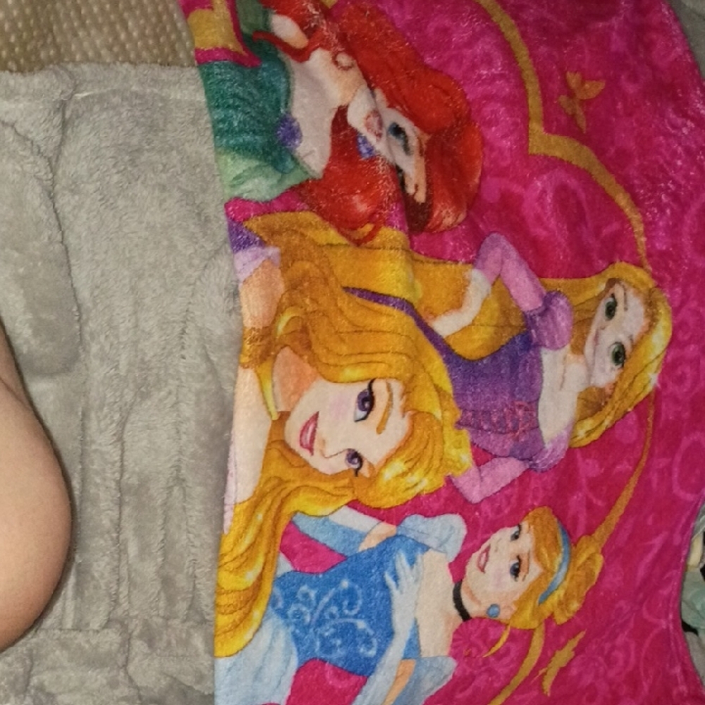 5 For $20  Disney Princess Pink and Multicolor Blanket
